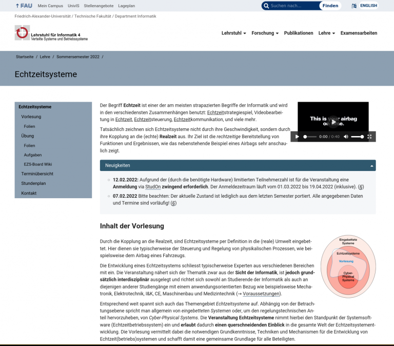 New web page